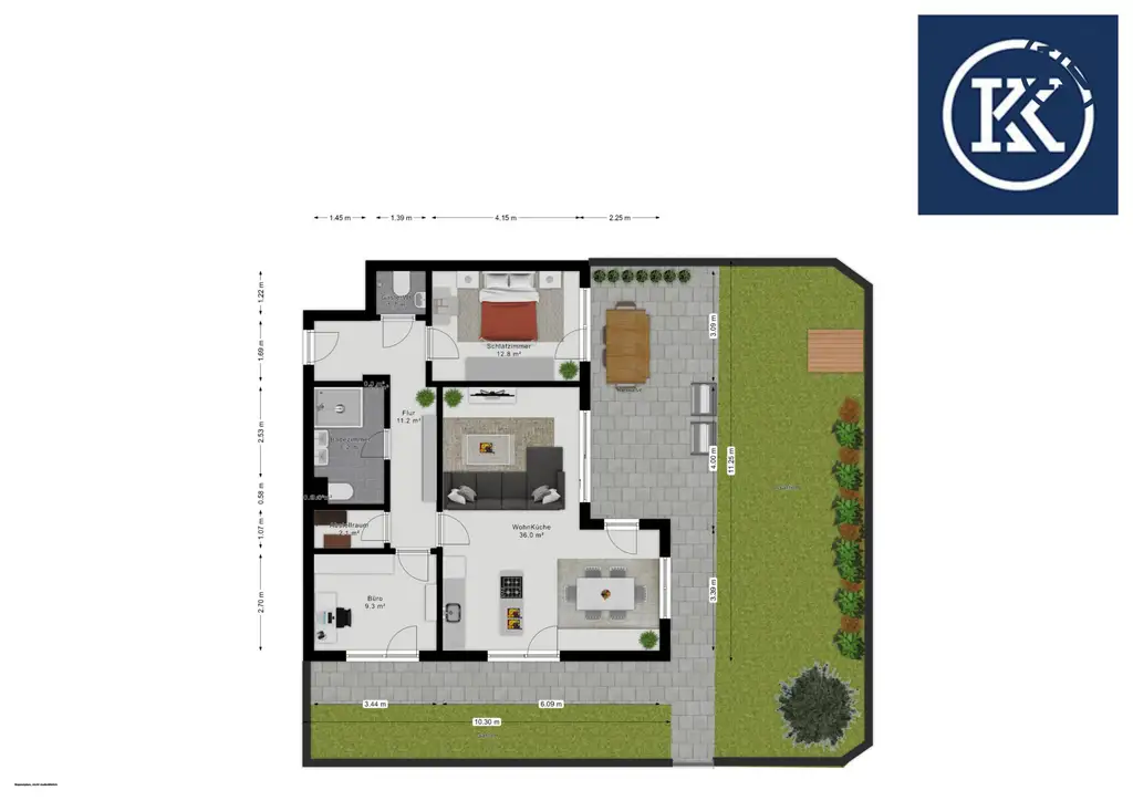 Traumhafte Gartenwohnung in Top-Lage nahe UNO City – Sofort beziehbar!