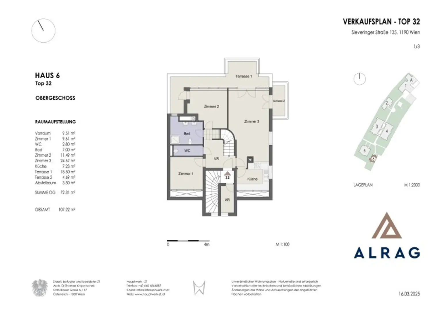 Wohnen mit Weitblick: Stilvolle 2-Ebenen-Wohnung mit Terrassen in der Sieveringerstraße