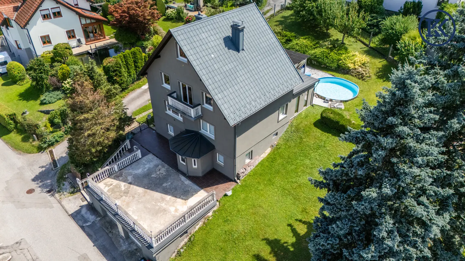 Vielseitiges Wohnhaus mit Garten, Pool & Ausblick – Ruhelage in Eichgraben