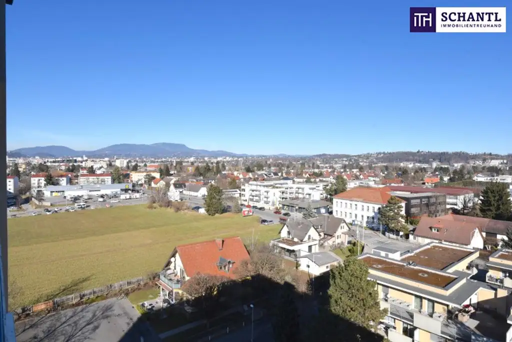 Ab in den 9. Stock - Traumhaftes 3-Zimmer-Penthouse mit unglaublichem Fernblick -Sonnenloggia und Stellplatz inkludiert - Jetzt zugreifen!!