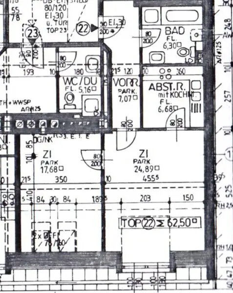 NASCHMARKT-NÄHE, 62 m2 Dachgeschoß, 2 Zimmer, Küche, Wannenbad, Parketten, U4-Nähe, Kettenbrückengasse