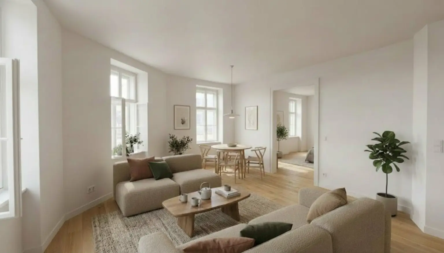 Belagsfertige 3-Zimmer-Wohnung in Herstellung