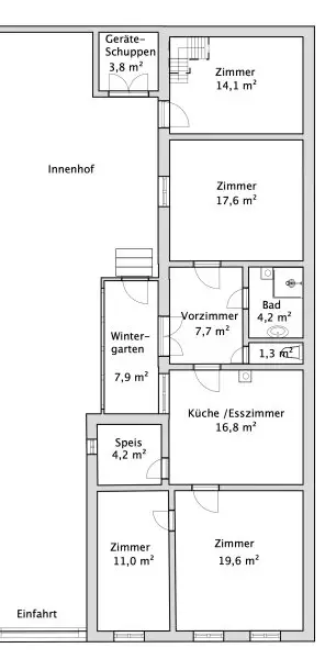 Saniertes Einfamilienhaus mit mediterranem Flair und Innenhof-Privatsphäre