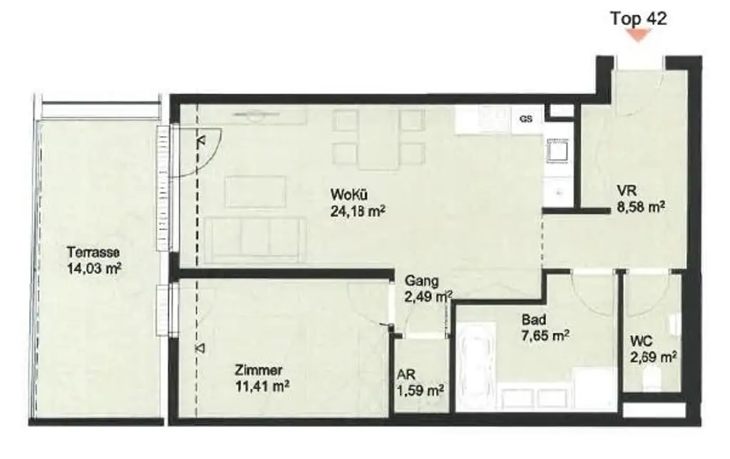 HIGH LEVEL DG-Wohnung mit 14m² WEST-TERRASSE!!!
