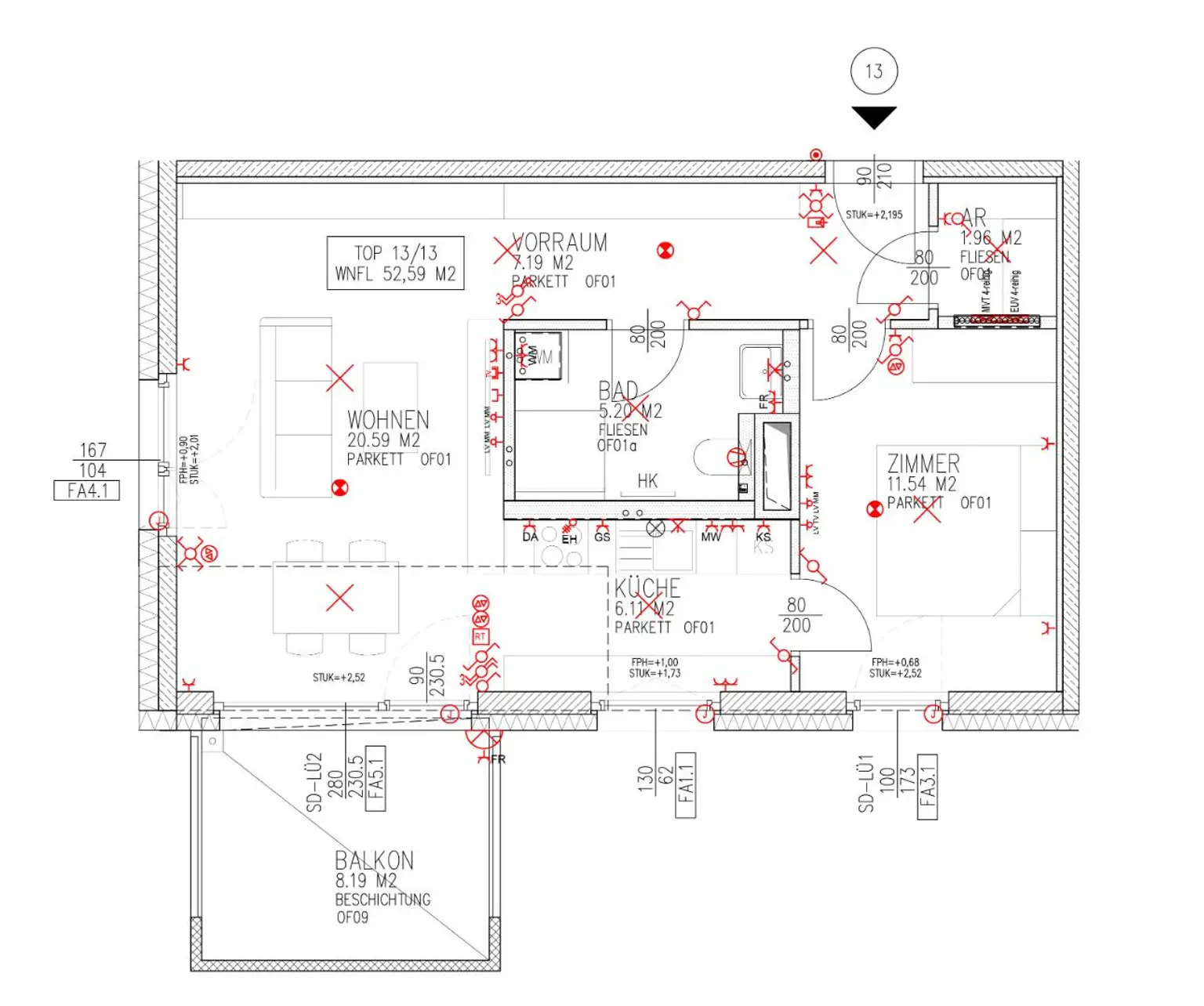 Moderne 2 Zimmer-Neubau-Mietwohnung mit Balkon und Tiefgaragenparkplatz in St. Pölten