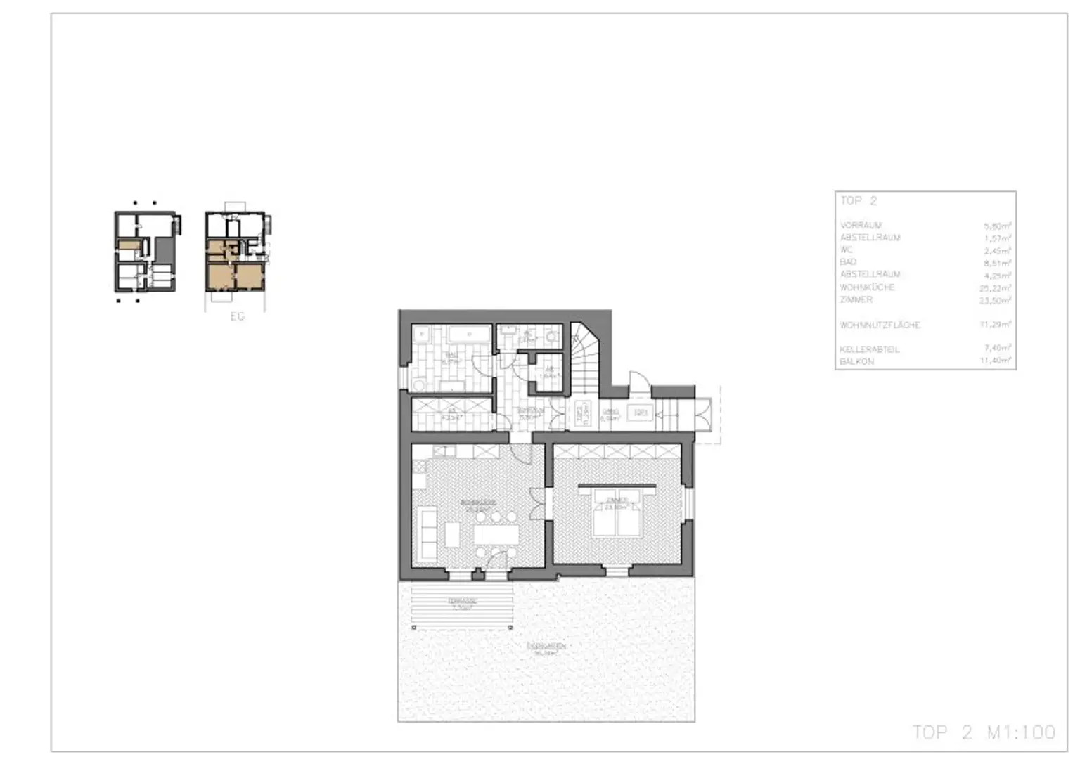Großzügige 2-Zimmer-Wohnung mit Terrasse und Garten in Top-Lage des 19. Bezirks – Nähe Kahlenberg