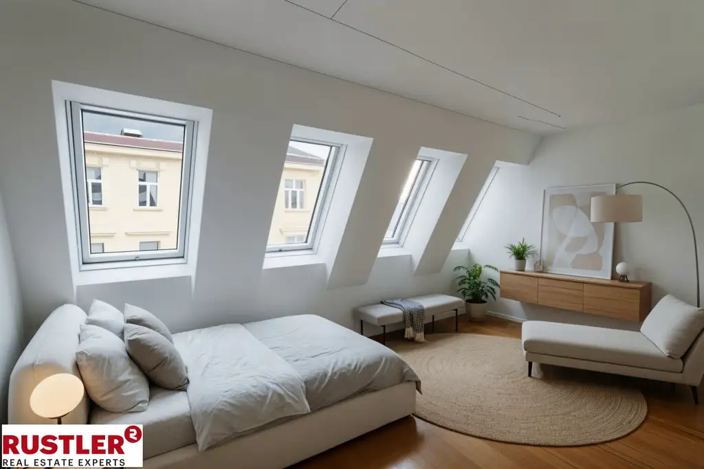 Dachgeschoss-Wohntraum - 3-Zimmer mit Balkon -  Nähe Kutschkermarkt