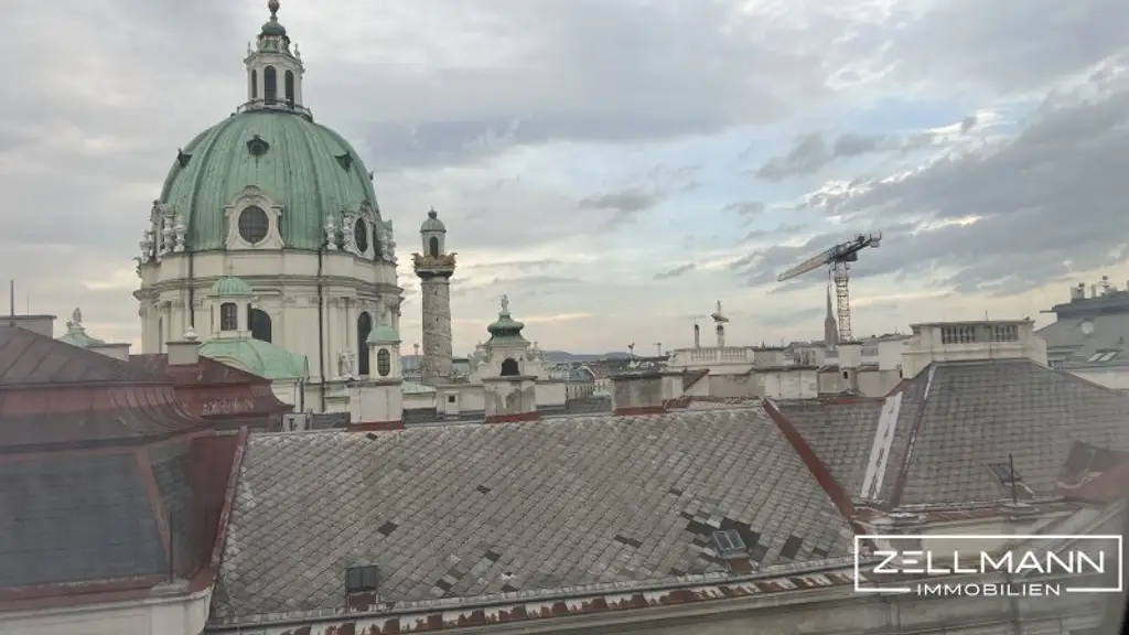 Exklusives Dachgeschossbüro nahe dem Wiener Schwarzenbergplatz – Stil trifft Lage. | ZELLMANN IMMOBILIEN
