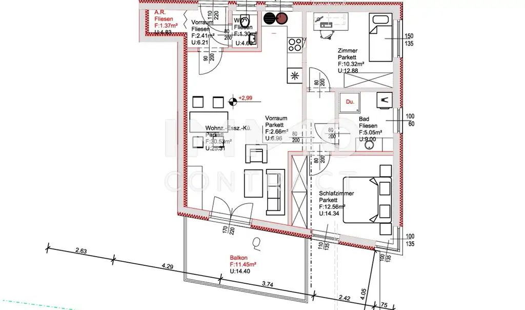3- Zimmer- Wohnung mit Südausrichtung in der Krottendorfer Straße 22