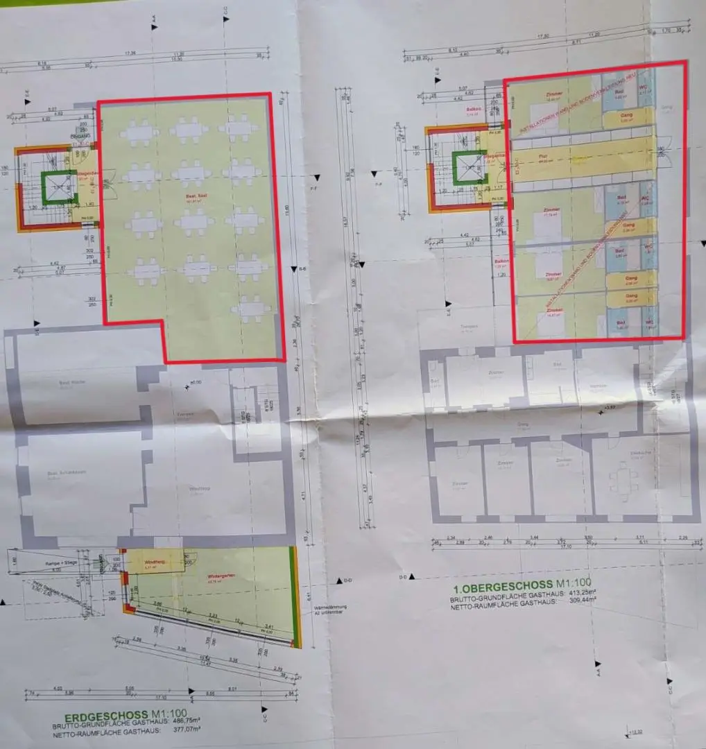 Plan Beherbergung oder Umbau zu Wohnungen