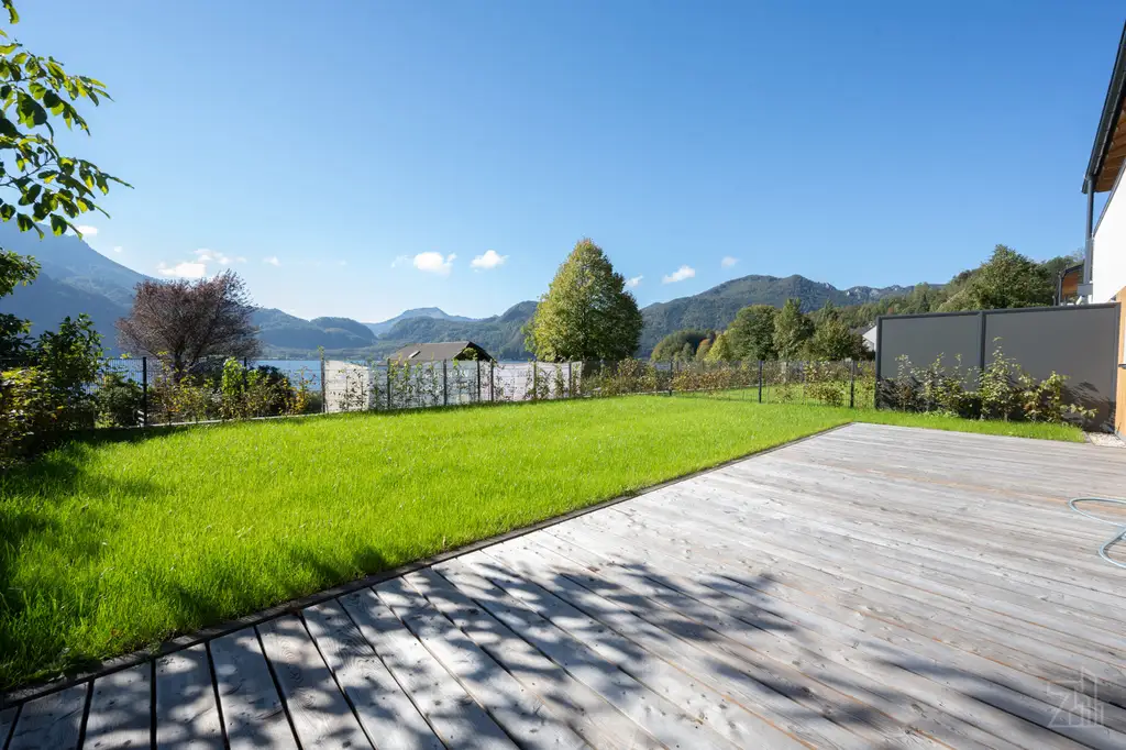 Wohnen am Mondsee! Gartenwohnung mit Eigengarten und privatem SEEZUGANG | Sofort Bezugsfertig!