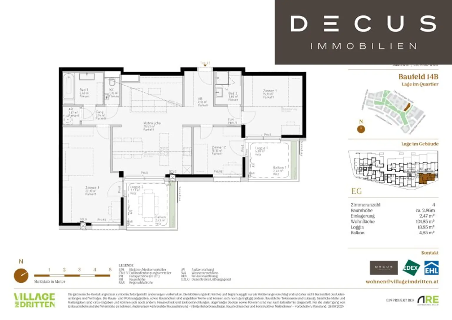 | VIER ZIMMER | BALKON | UNIKAT FÜR FREIGEISTER | EIGENNUTZER | BF 14B | VILLAGE IM DRITTEN | FERTIGSTELLUNG 2027