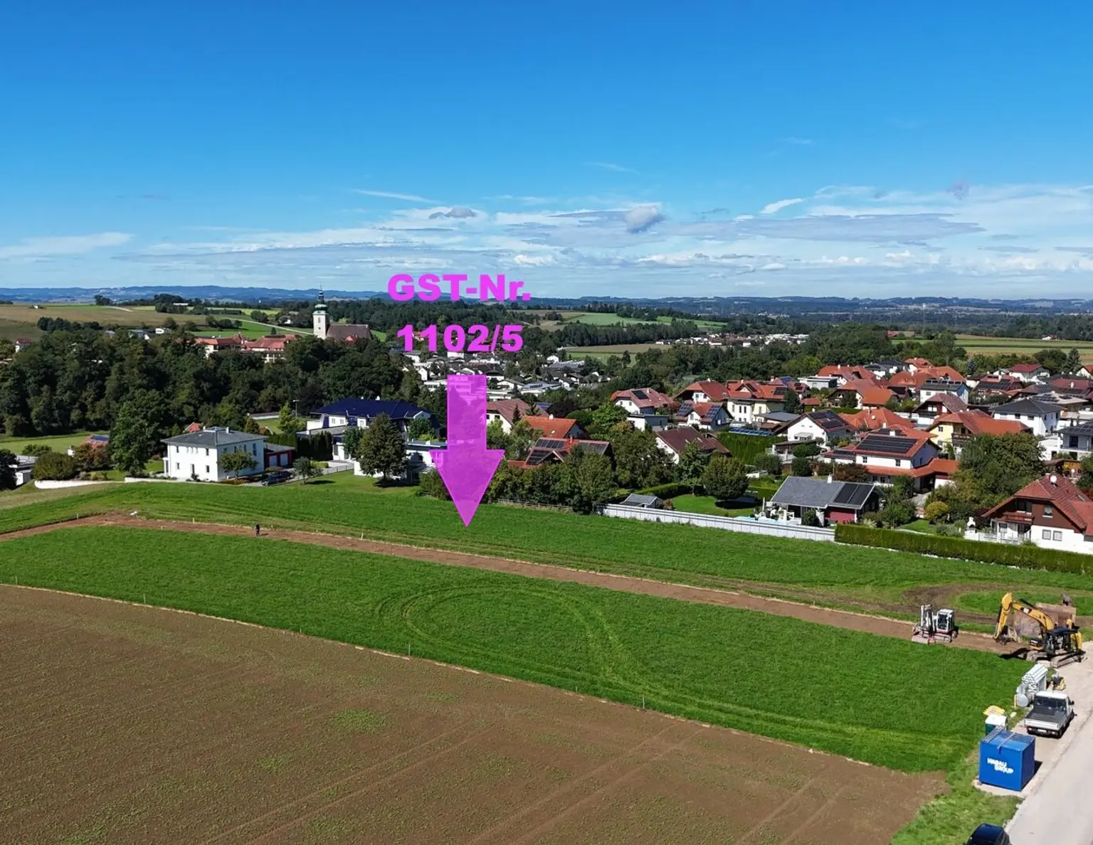 Sonniges Baugrundstück, eben und in ruhiger Lage | Steinerkirchen Frohnhofen | GST-Nr. 1102/5