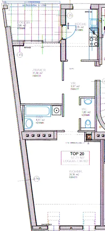 Tolle 2-Zimmer-Dachgeschosswohnung mit Loggia im 5ten!