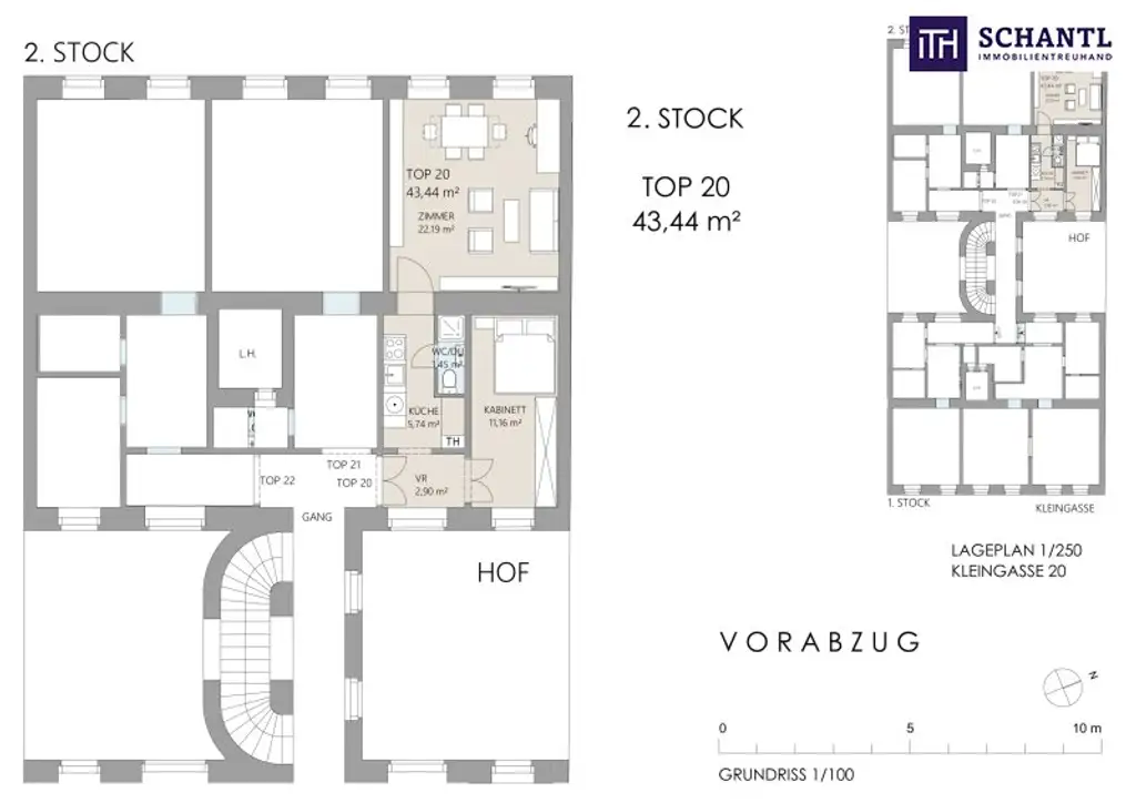 Mini im Grundriss - Maxi im Alltag! Kuschelige Kleinwohnung im ruhigen Hoftrakt mit Grünblick! 2 toll aufgeteilte Zimmer + Angenehme Ruhelage in 1030 Wien + Schönes Altbauhaus! Nicht zögern!