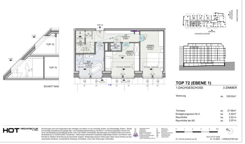 Modern wohnen in Meidling! DG-3-Zimmer-Erstbezug mit Terrasse - Top72