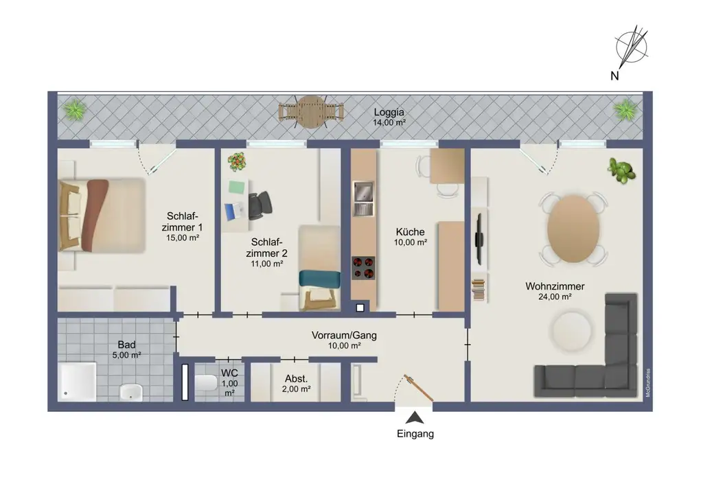Schöne 3-Zimmer Eigentumswohnung in Graz-Jakomini