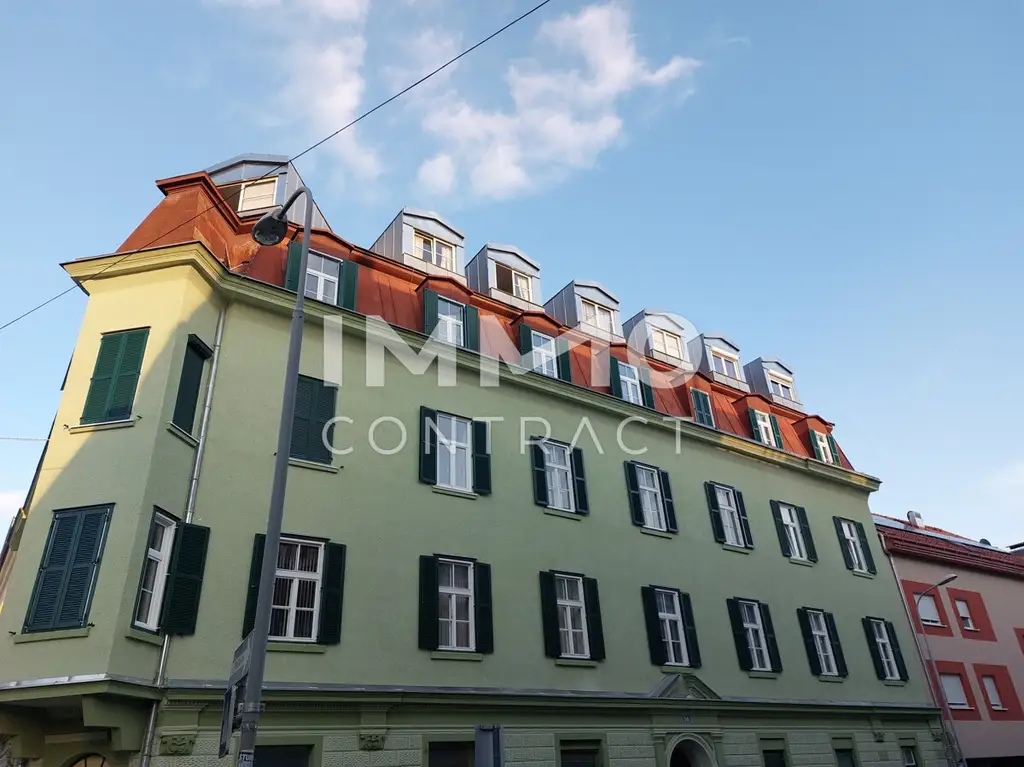 NEUBAUGASSE NAHE LENDPLATZ: SONNIGE MÖBLIERTE SINGLE DG-GARCONNIERE UM € 499,-- inkl. BK