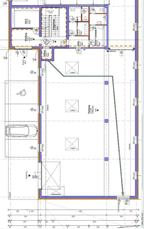 Plan Halle Teil 1 mit Schwerlastkran