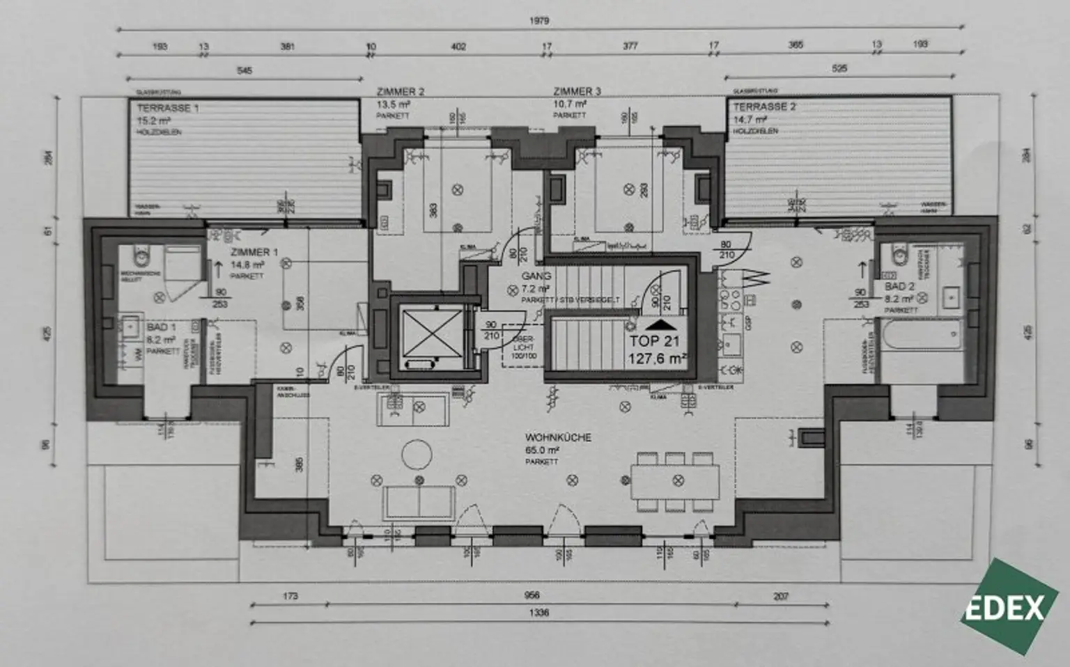 ERSTBEZUG | Exklusives 4-Zimmer-Penthouse mit zwei Terrassen und zwei Bädern