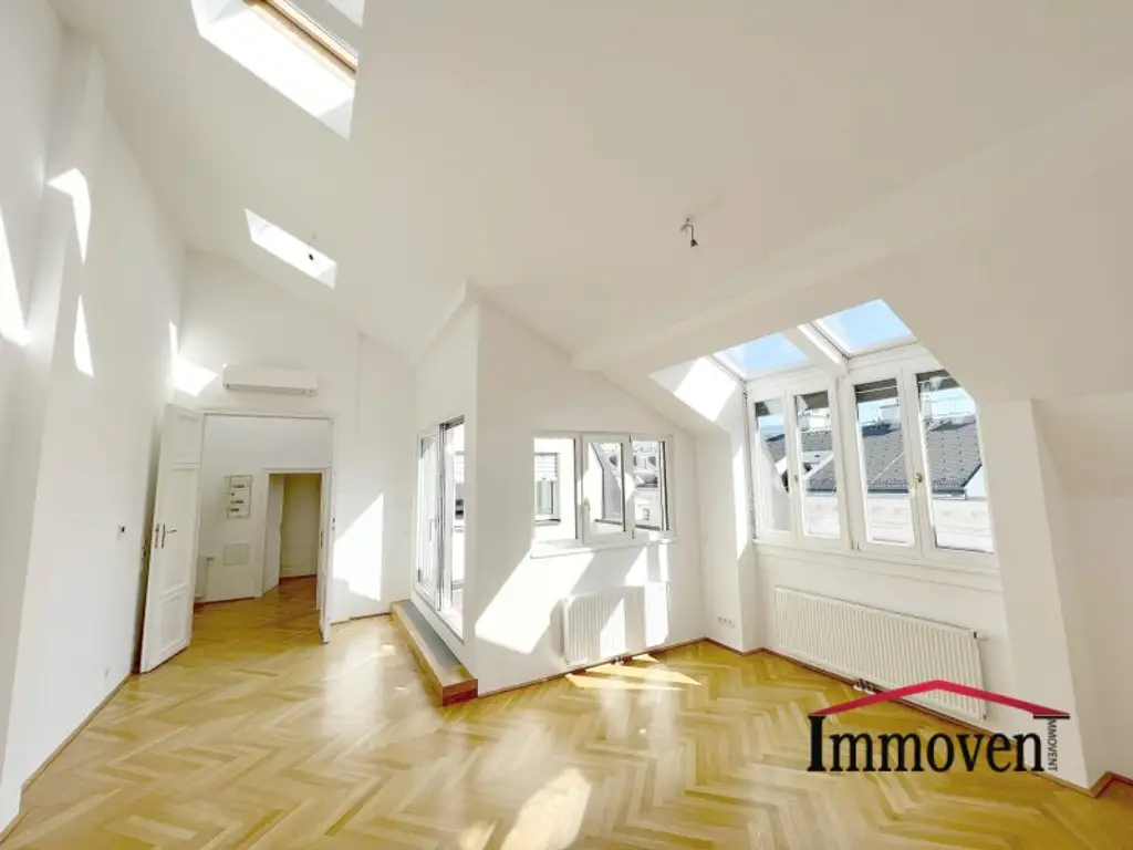 Im Herzen des 1. Wiener Gemeindebezirks - 3-Zimmer-Dachgeschosswohnung mit Klimaanlage und Terrasse!