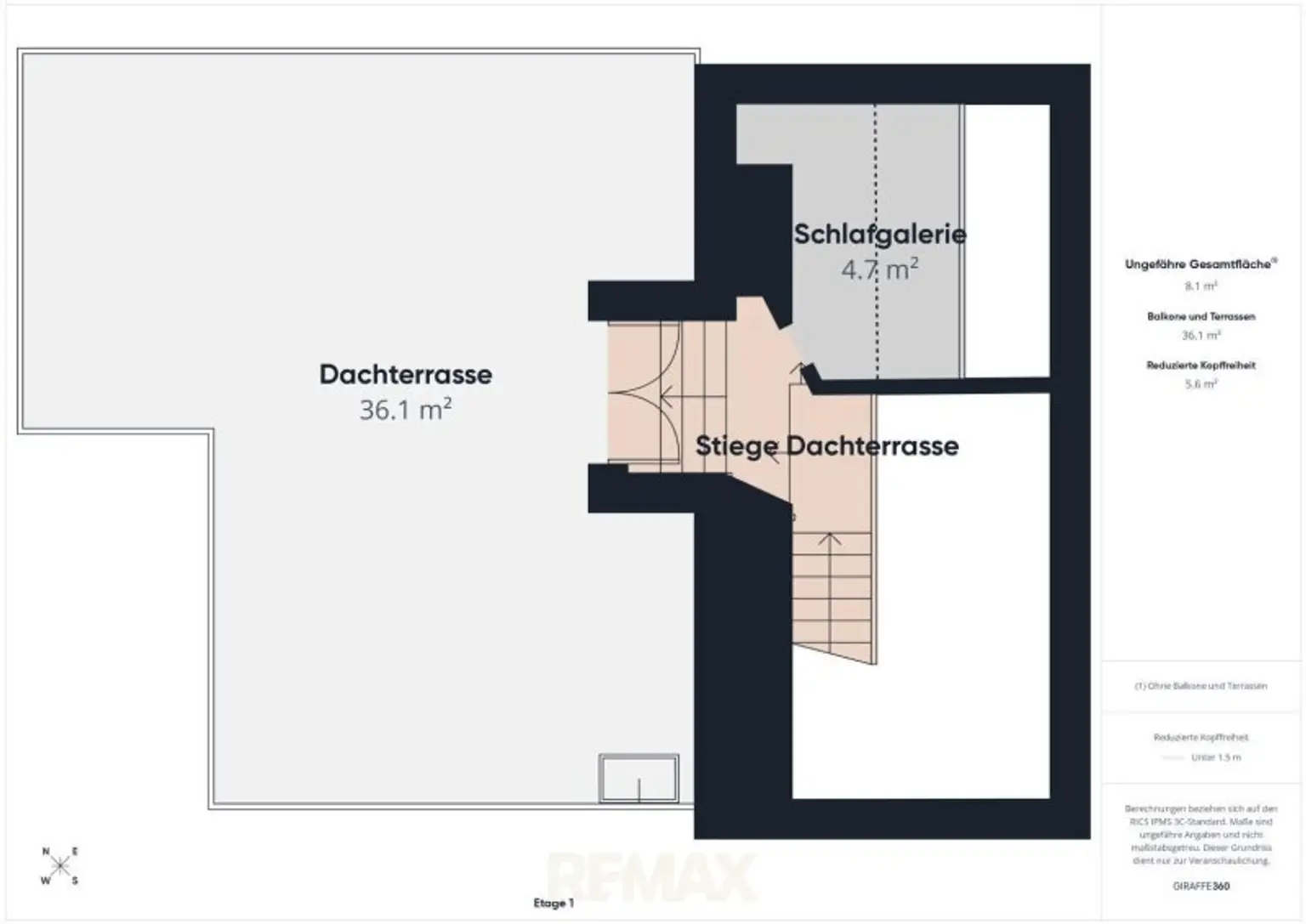 Galerie und Dachterrasse
