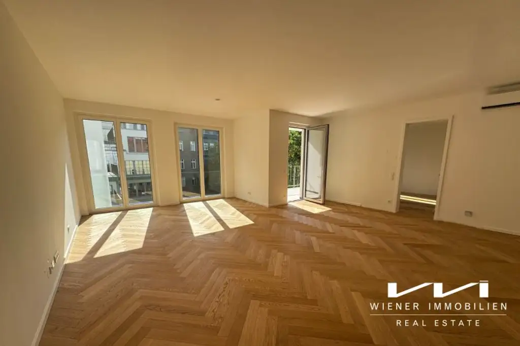 Grünblick ins Quartier Starhemberg - 4 Zimmerwohnung mit Balkon