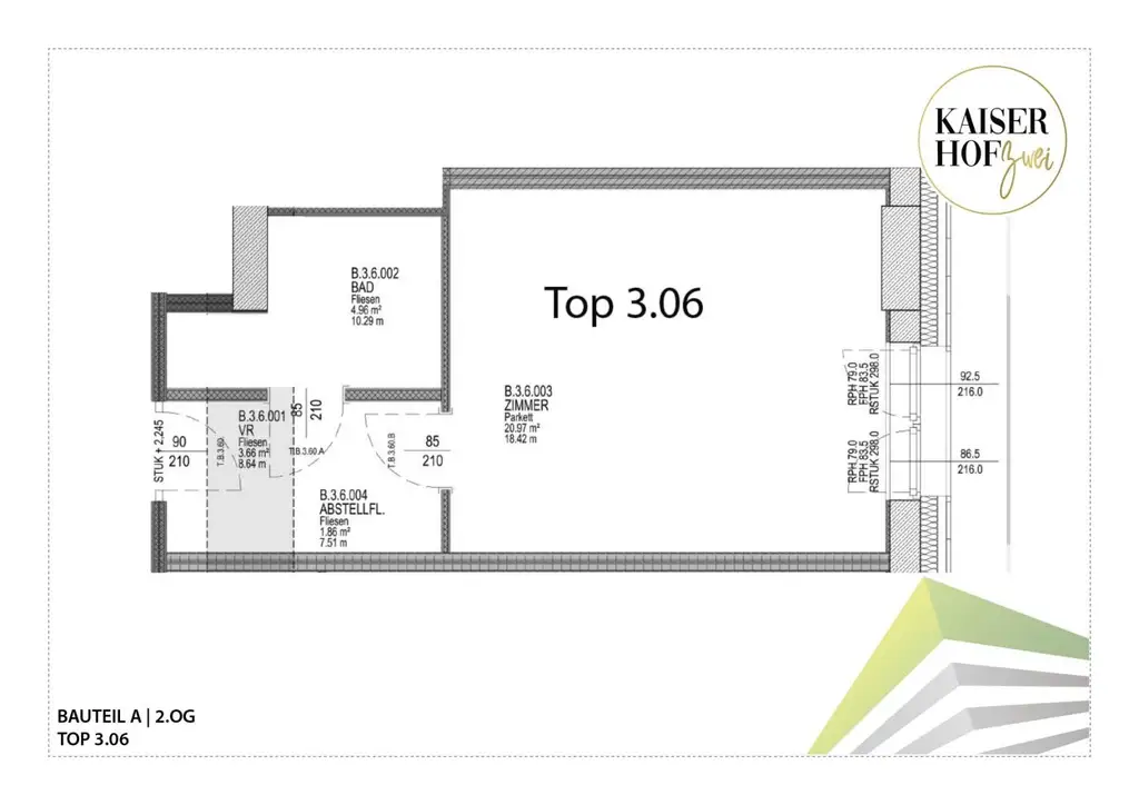 KAISERHOF 2 | Exklusive 1 Zimmer-City-Wohnung mit Küche in Bestlage