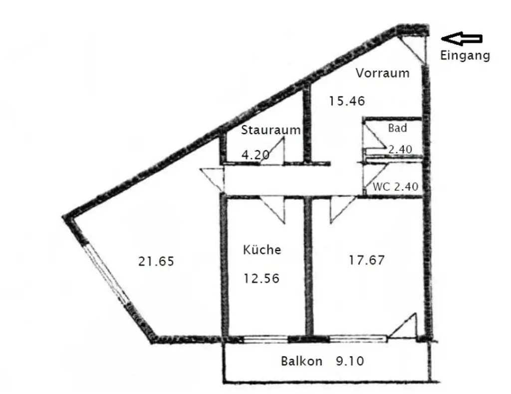 Geräumige Wohnung mit 2 Zimmer, separate Küche mit optional TGAP - Pradl