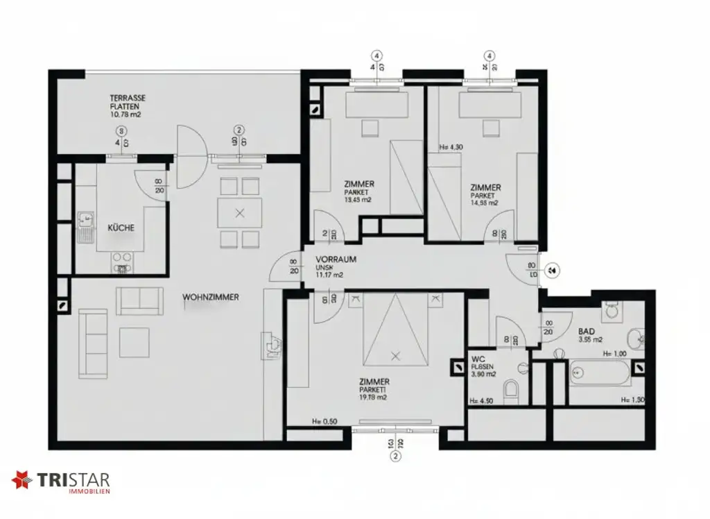 4-Zimmer-Dachtraum mit Südwest-Terrasse & Weitblick & Garage