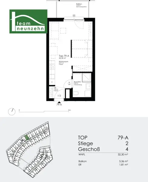 Wohngenuss nahe der Alten Donau: 1-Zimmer Wohnung inkl. Freifläche und Einbauküche - beziehbar ab 01.11.2025!