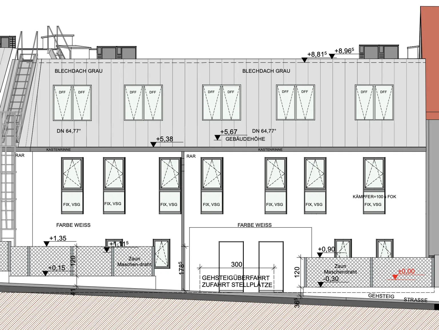 Bewilligtes Bauprojekt mit 4 Häusern