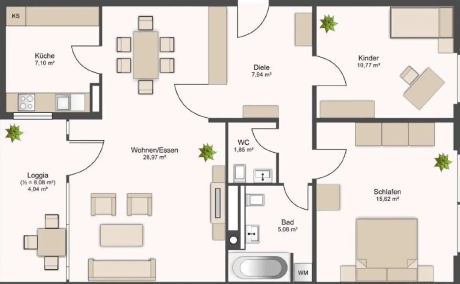 Bogenhausens Schmuckstück: Exklusive 3-Zimmer-Wohnung mit Loggia und Garage
