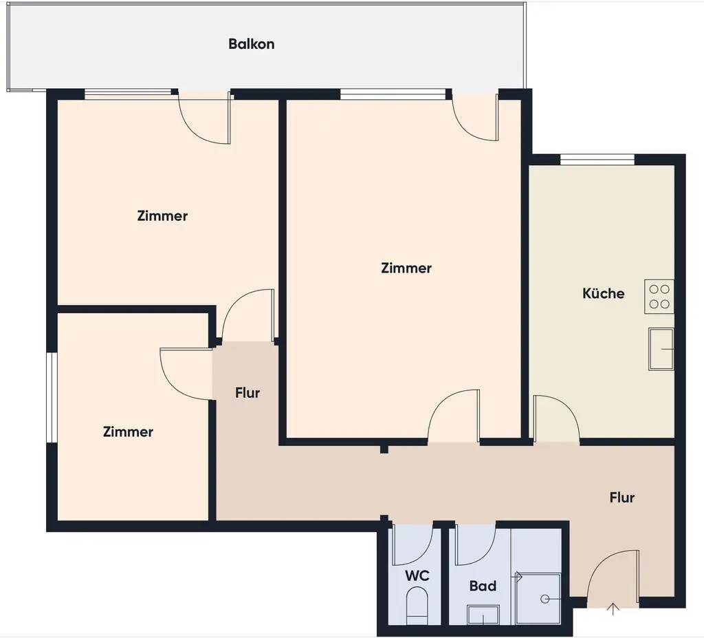 Gemütliche 3-Zimmer-Wohnung in zentraler Lage in Hard