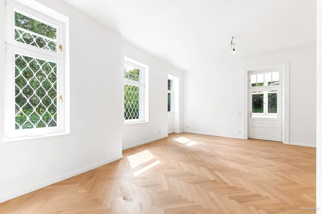 Altbau trifft Grünidylle I 3 Zimmer Gartenwohnung mit Veranda