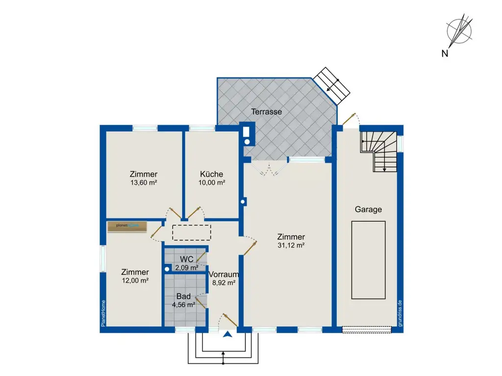 Grundriss EG mit Garage