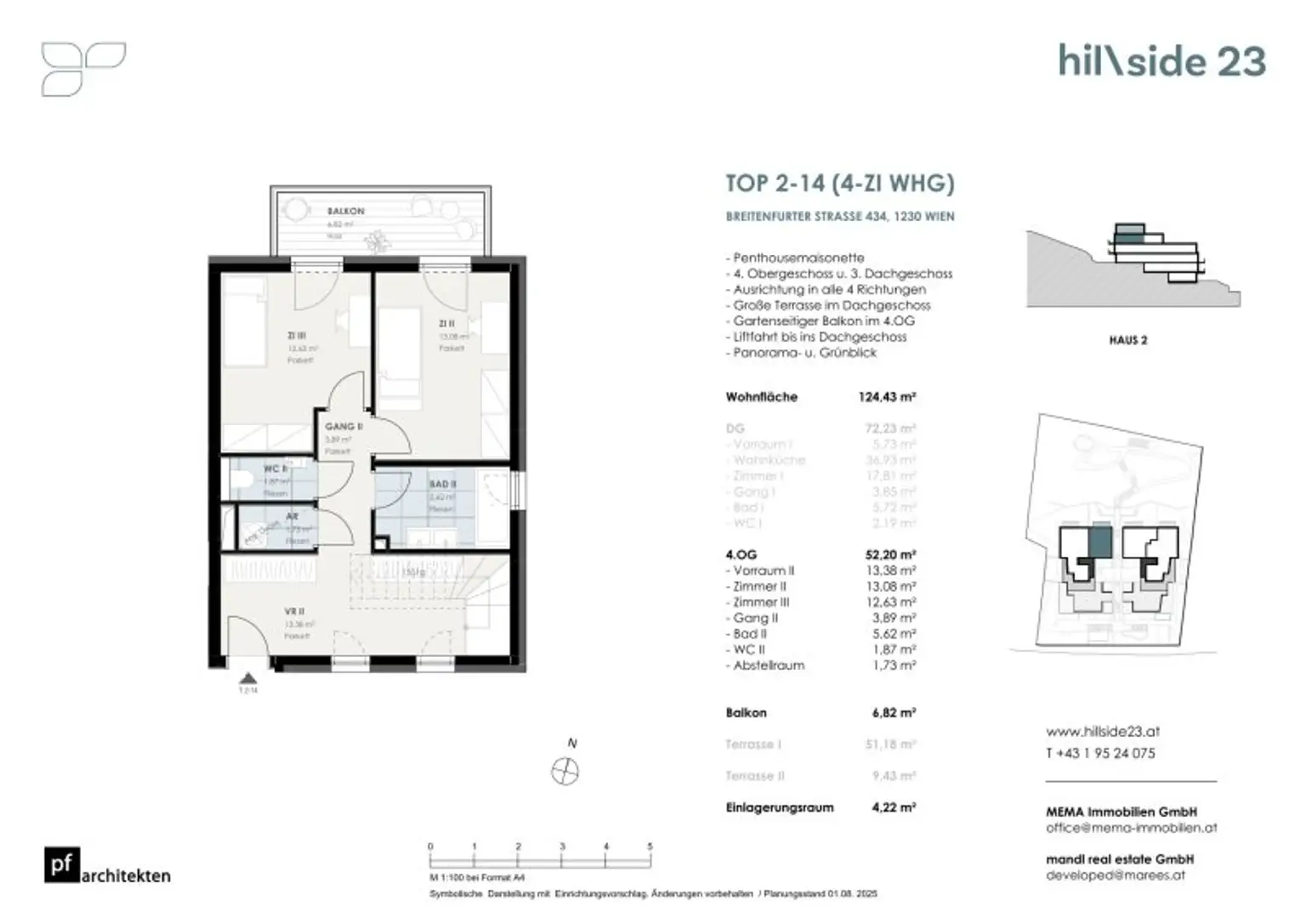 Außergewöhnliche Maisonette mit 4 Zimmer und 2 Dachterrasse zu verkaufen!