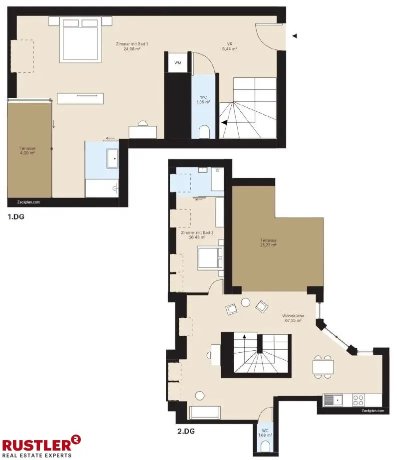 Luxus Penthouse mit sonniger Dachterrasse am Reinlpark | ERSTBEZUG