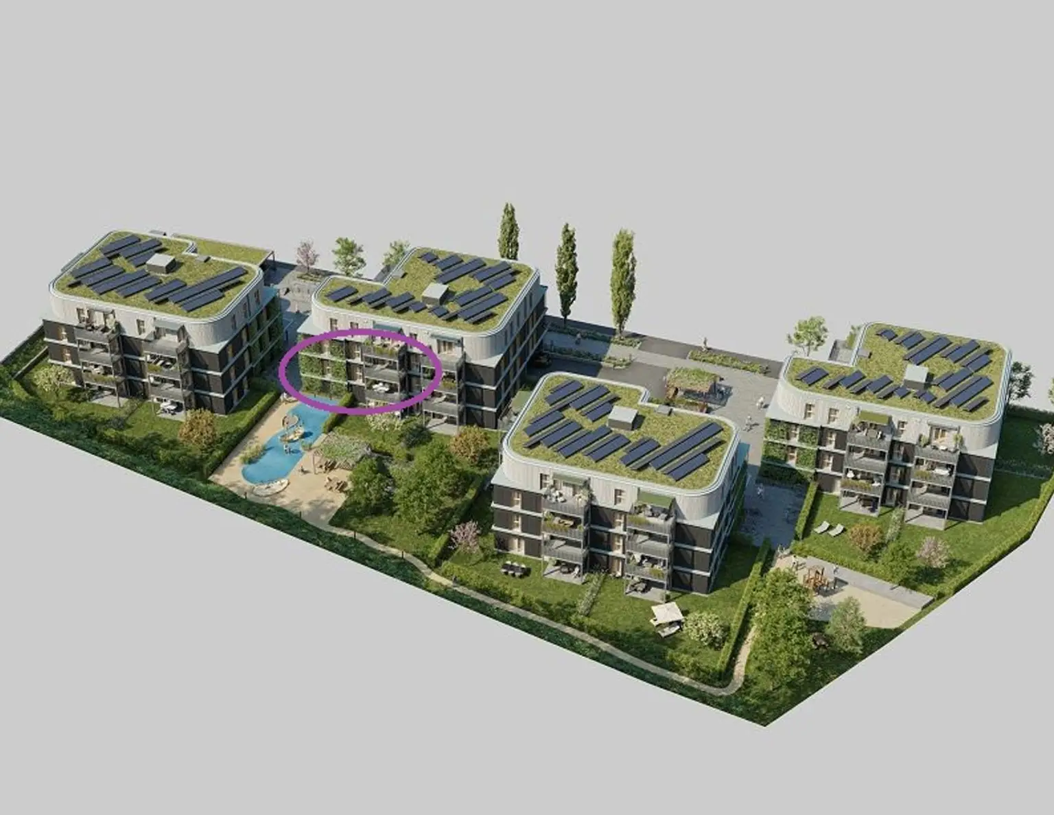 GRÜNE STADTVILLEN - 4 Zimmer mit Balkon - Sichtholz in der Wohnung! | Provisionsfrei!