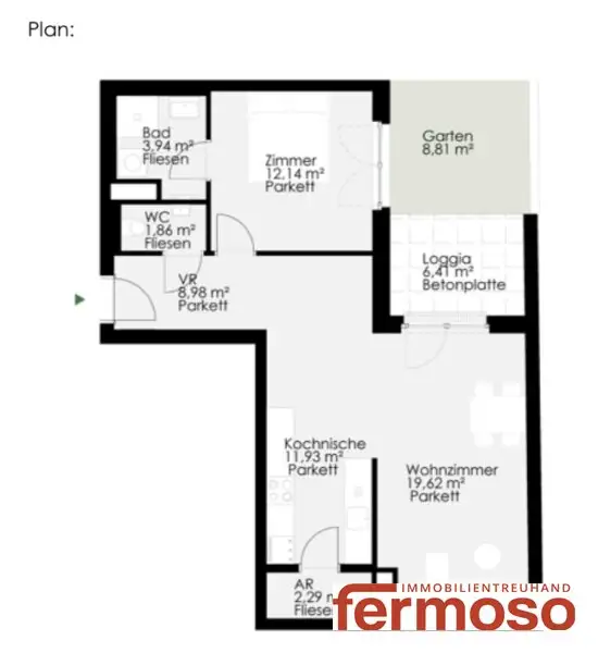 Neuwertige 2-Zimmer-Wohnung mit Garten und Loggia im Herzen von 1210 Wien!