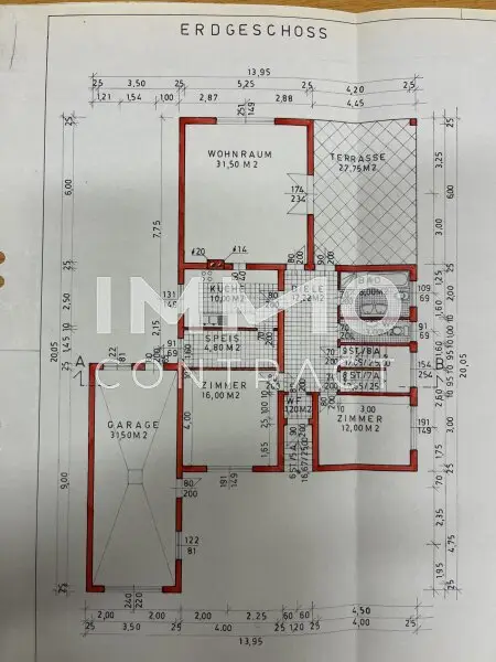 Erdgeschoss Plan von der Gemeinde