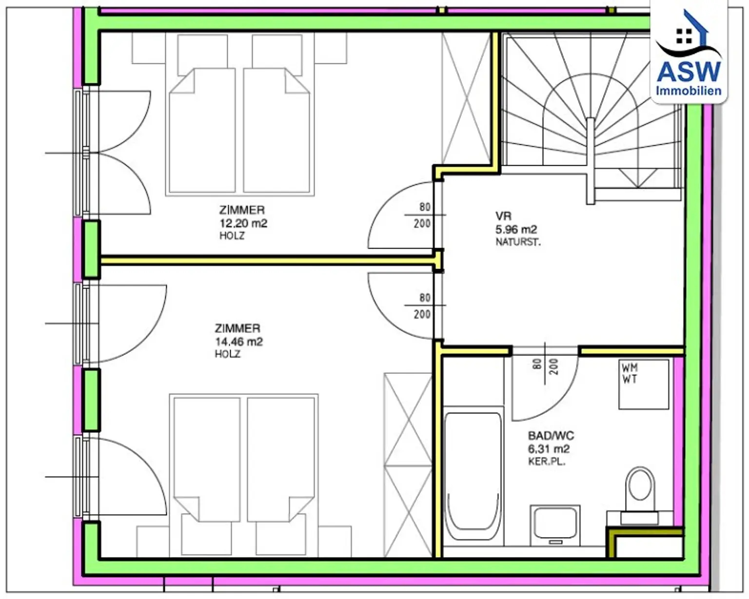 Bürowidmung: Perfekt aufgeteilte 3-Raum-Maisonette mit Terrasse und Garten