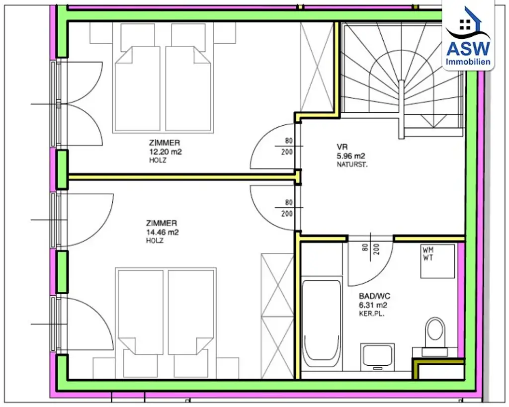Bürowidmung: Perfekt aufgeteilte 3-Raum-Maisonette mit Terrasse und Garten