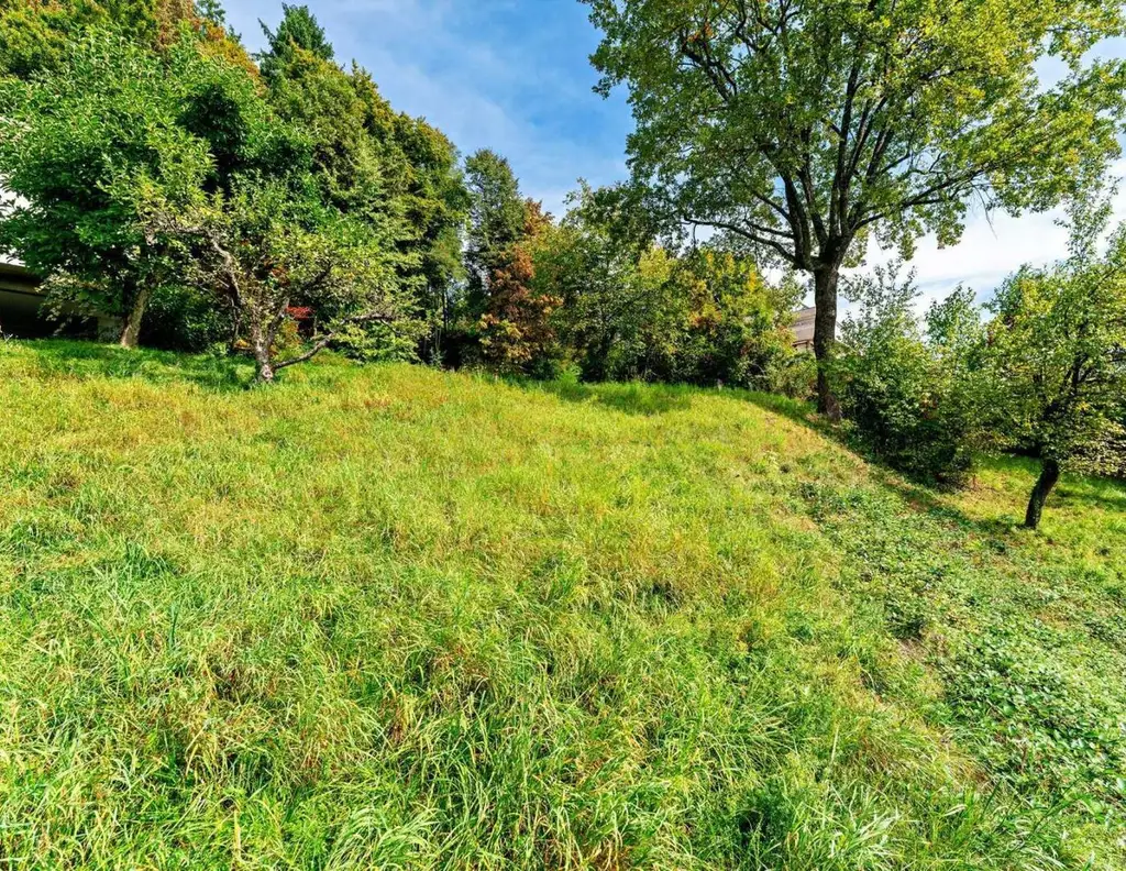 Sonniges Hanggrundstück mit Südausrichtung und Ausblick auf Berge und See