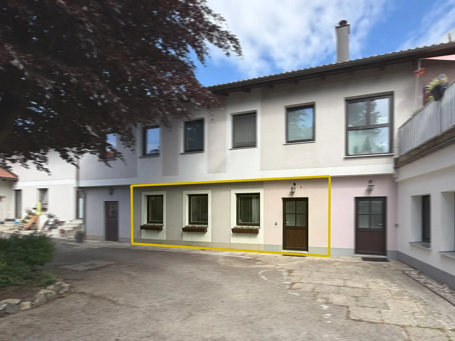 Aussenansicht Wohnung markiert