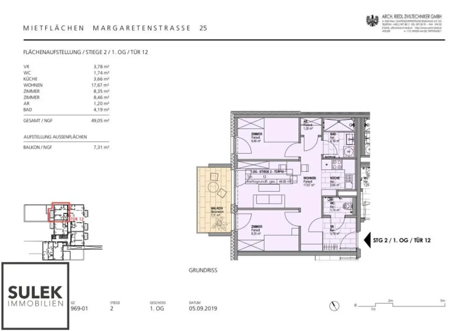 Margartetenstraße: ruhige Neubauwohnung - ideale 2er WG Wohnung mit Balkon - ab