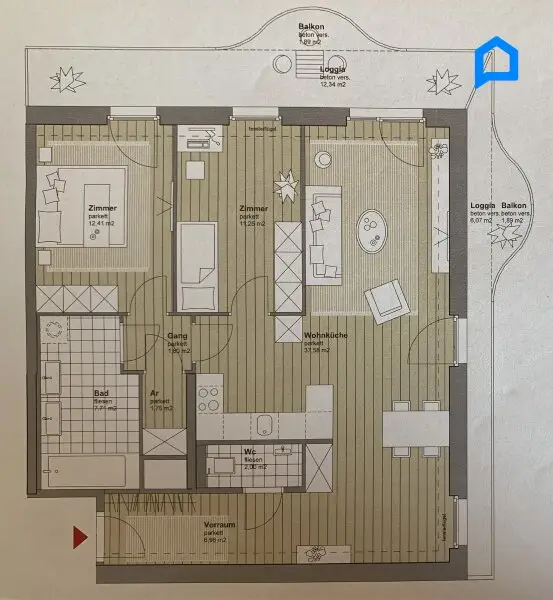 * CITY GATE TOWER * Weitblick über Wien * helle 3 Zimmer * große Loggia* Balkon* Top Küche* Klimaanlage *