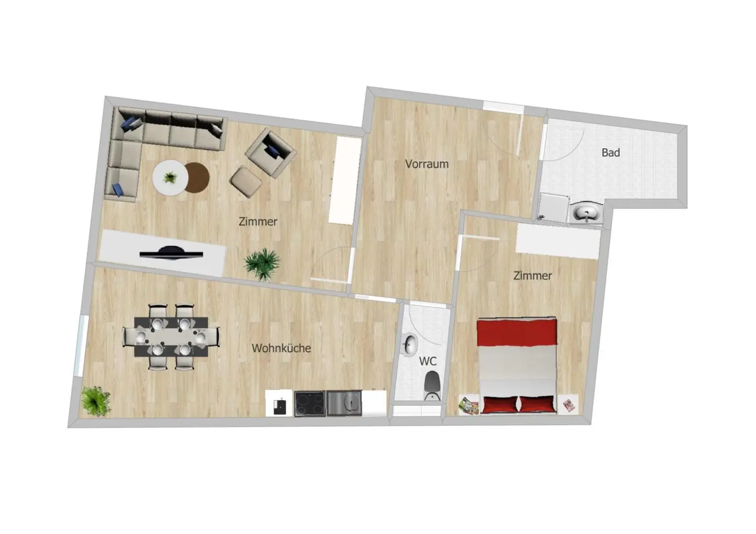 Neubauprojekt Oberlaa - Wohnen, wo Lebensqualität zu Hause ist! Top 03: 3-Zimmer-Wohnung!