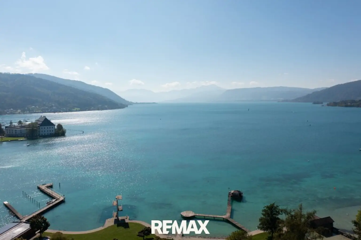 Wenn ich den See seh, brauch ich kein Meer mehr! Panoramatischer Seeblick auf den Attersee.