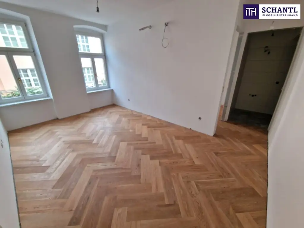 Revitalisiertes Altbaujuwel – alles, was das Herz begehrt! 3-Zimmer-Wohnung mit Klimaanlage, Terrasse, Luftwärmepumpe & edler Ausstattung mit Fischgrätparkett – überzeugen Sie sich selbst